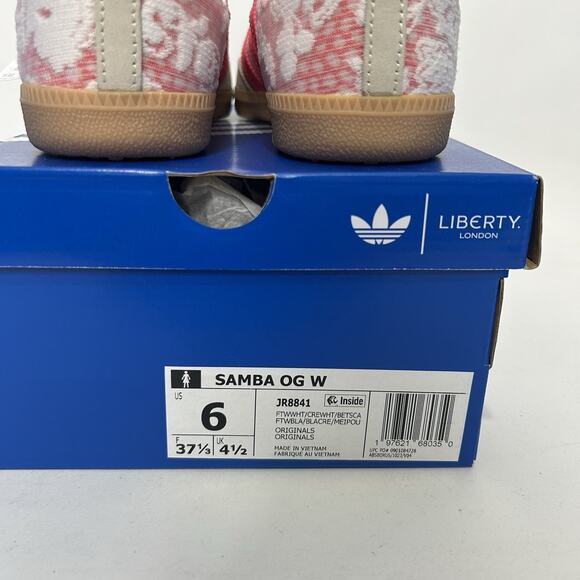 Adidas Samba OG X Liberty London - “Better Scarlet” JR8841 - Picture 5 of 5